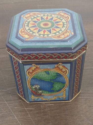 VTG Global Map Ships Compass Tin Canister 4x4x4” - Picture 3 of 6