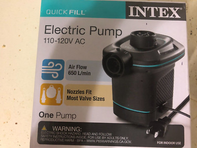 INTEX Quick-Fill 110 Portable Electric Indoor Air Pump 110-120V AC Powered