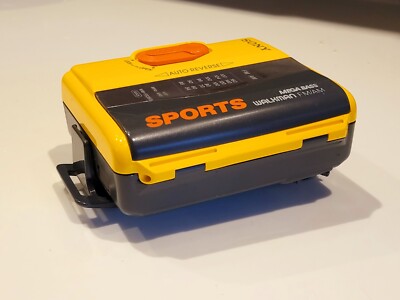 Sony yellow Sports Walkman WM-FS393 Radio Cassette player Working