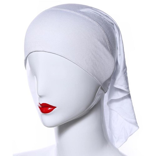 Ladies Muslim Al Amira Hijab Turban Caps Wrap Stretch Prayer Casual Headscarf - Picture 4 of 32