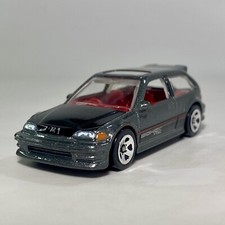 Honda Civic EF Honda Civic Series Metalflake Gray 1:64 Diecast Diorama Car 1