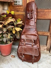Leather Guitar Case, Soft case, Guitar Bag, Leather case, Personalization Name