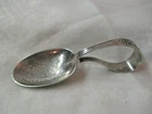 Antique 1894 Reed & Barton Sterling silver curved Baby spoon Hey Diddle Diddle