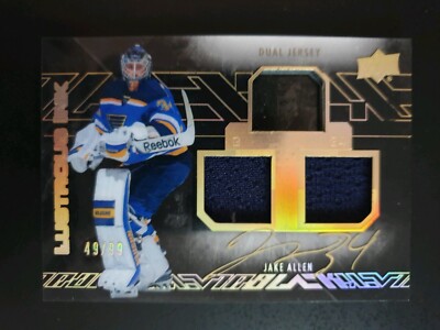 2015-16 UD Black Lustrous Ink Spectrum Jerseys #LIJA Jake Allen #49/99 