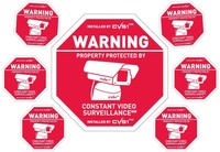 Security Camera Sign Plus 6 Security Camera Decals Outdoor Cctv Sign & Decals... on sale Security Camera Sign Plus 6 Security Camera Decals Outdoor Cctv Sign & Decals... on sale