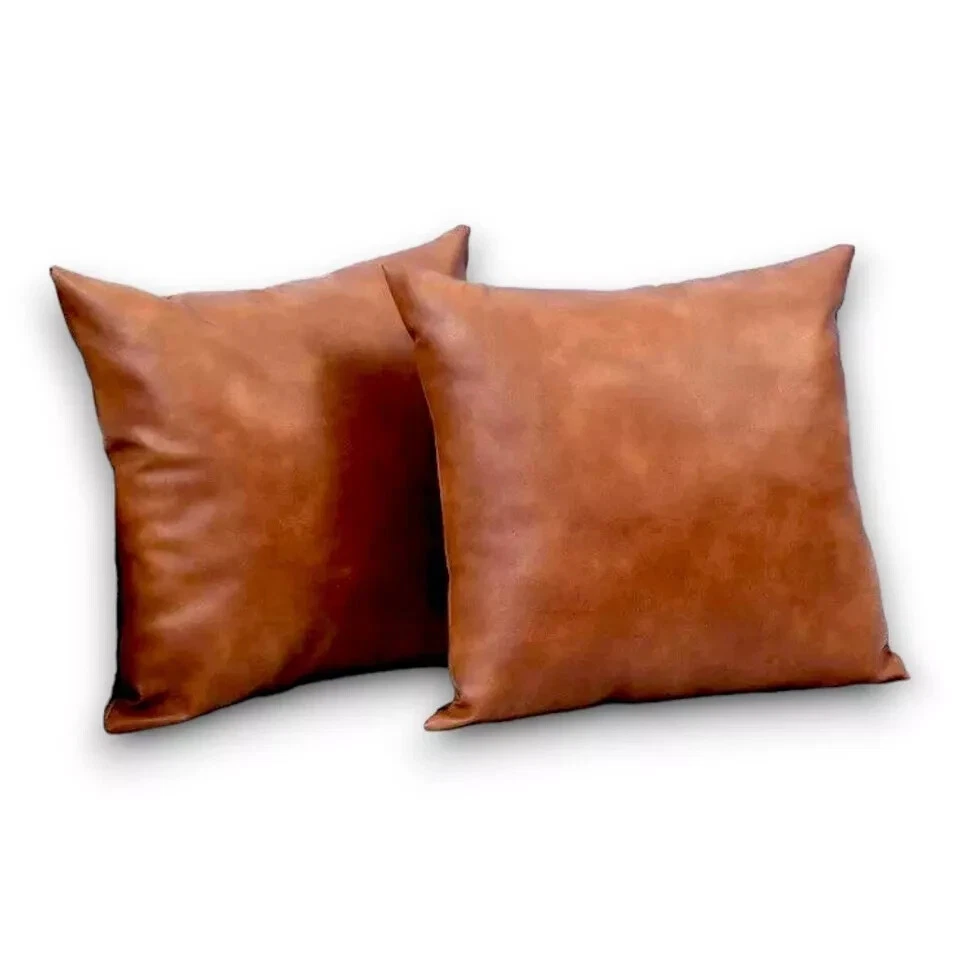 Housse De Coussin Décorative En Cuir 50x30 Cm – Choix De Couleur – Fabrication Artisanale