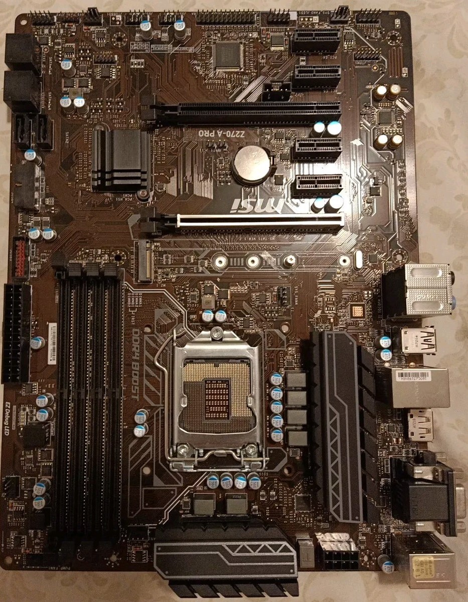 MSI Z270-A PRO motherboard Z270 LGA1151 4*DDR4 64G DVI+DP+VGA ATX