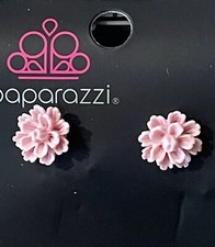 Ladies Girls Teens PINK Flower   Floral Post Stud Earrings  LQQK  