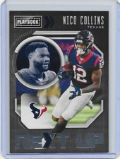 2021 Panini Playbook Football Nico Collins Next Up Rookie #NXT-NCO