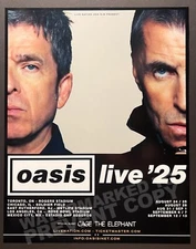 Oasis 2025 Live Reunion US Tour Dates Admat Promo Poster