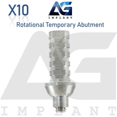 10 Rotational Temporary Prosthetic Titanium For Int Hex 2.42mm System