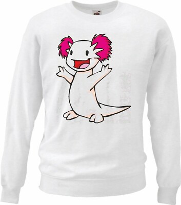 Sweatshirt LUSTIGE AXOLOTL - UNTERWASSERMONSTER - AXO - AXOS - AQUARIUM in Weiß
