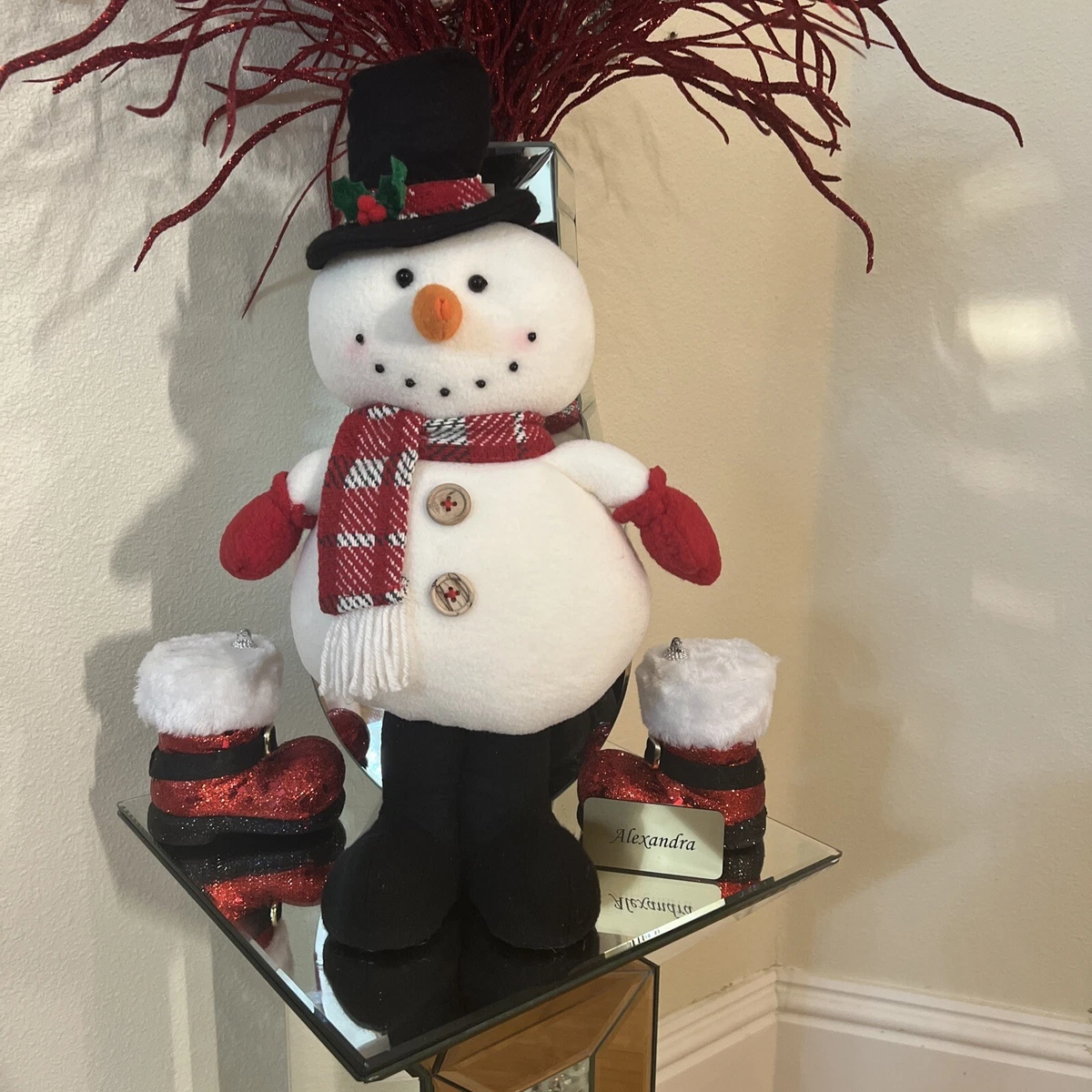 Plush standing snowman hotsell