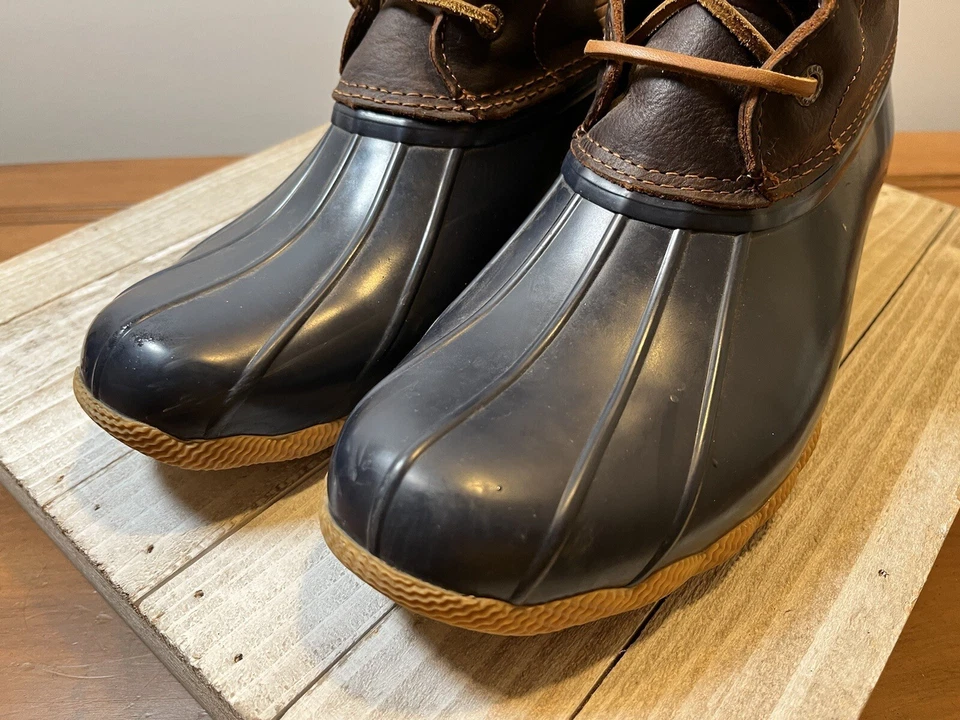 Botas de pato Sperry Top Sider para mujer talla 11 M impermeables de cuero con cremallera F17-61803 Foto 3 de 4