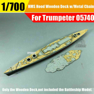 1/700 HMS Hood 1941 Wooden Deck w/Metal Chain Detail-up Part for Trumpeter 05740