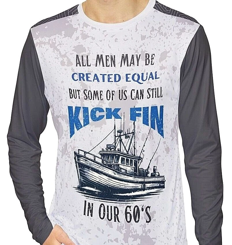 Kick Fin Sportswear Lightweight Moisture Wicking Long Sleeve Fishing T-Shirt
