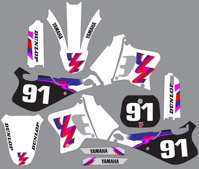Old School Graphics for Yamaha YZ 125 250 YZ250 YZ125 1993 1994 1995 Decals