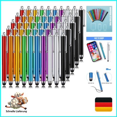 Buntes Set von 60 Touchscreen Stylus-Stiften für einfaches Zeichnen & Schreiben
