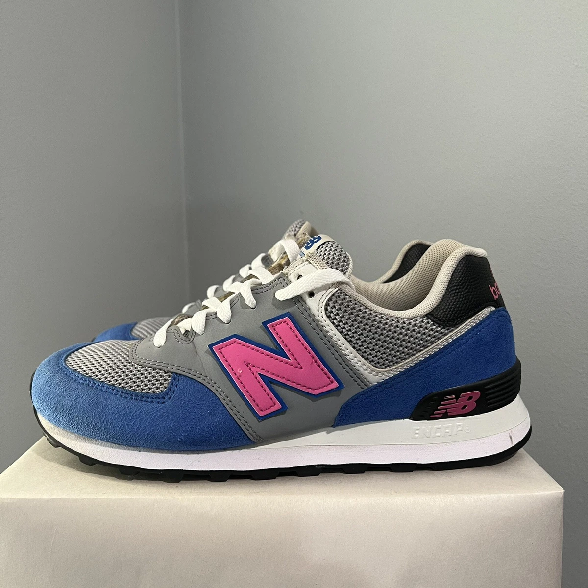 New balance 574 sales blau pink