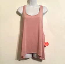 Guru Active Solid Pink Coral Activewear Tank Top Racer Back Womens Size XL NWT