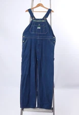 Vintage 90's Denim Dungarees Workwear Overalls LIBERTY UK L LARGE W38 (AAV)