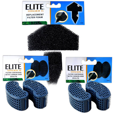Elite Stingray 5 10 15 Schaum & Carbon Patrone Medien Ersatz x1, x3, x6