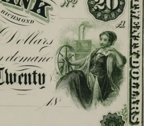 PMG GemUnc 66 PROOF Richmond Virginia 1860 Traders Bank $20 Obsolete Note TopPop - Picture 5 of 8