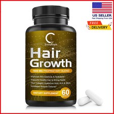 60Pills Advanced Anti Hair Loss Capsules  DHT Blocker Fast Hair Growth Vitamins