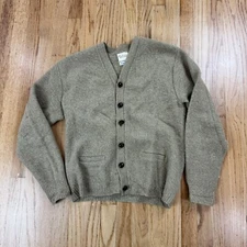 Vintage Richman Brothers 100% Wool Cardigan Sweater Sz Large