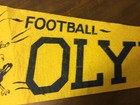 Vintage Olympia Football Pennant Around 27” In Yellow & Black — photo 5