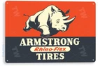 TIN SIGN Armstrong Tires, Oil, Parts, Service, Auto Service, Shop, Garage, A221