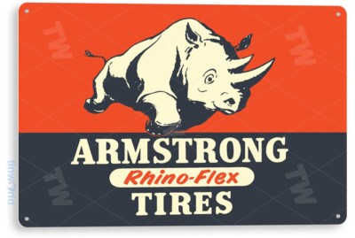 TIN SIGN Armstrong Tires, Oil, Parts, Service, Auto Service, Shop, Garage, A221