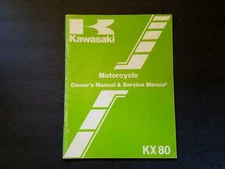 Kawasaki Motorcycle Owner's Manual & Service Manual - KX 80 1983 99920-1249-01