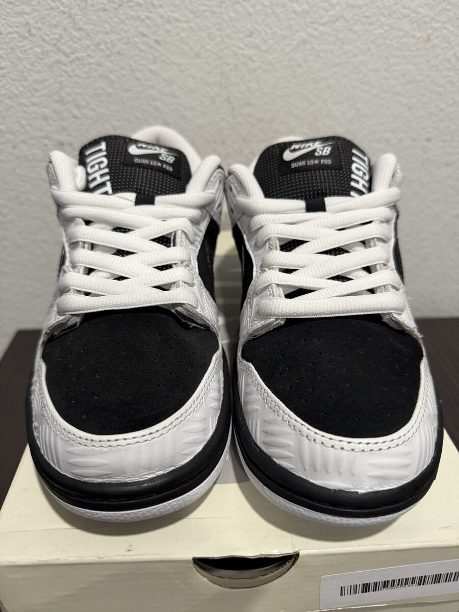 Nike SB Dunk Low Pro QS x TightBooth White Black Safety Nike SB Dunk Low Pro QS x TightBooth White Black Safety