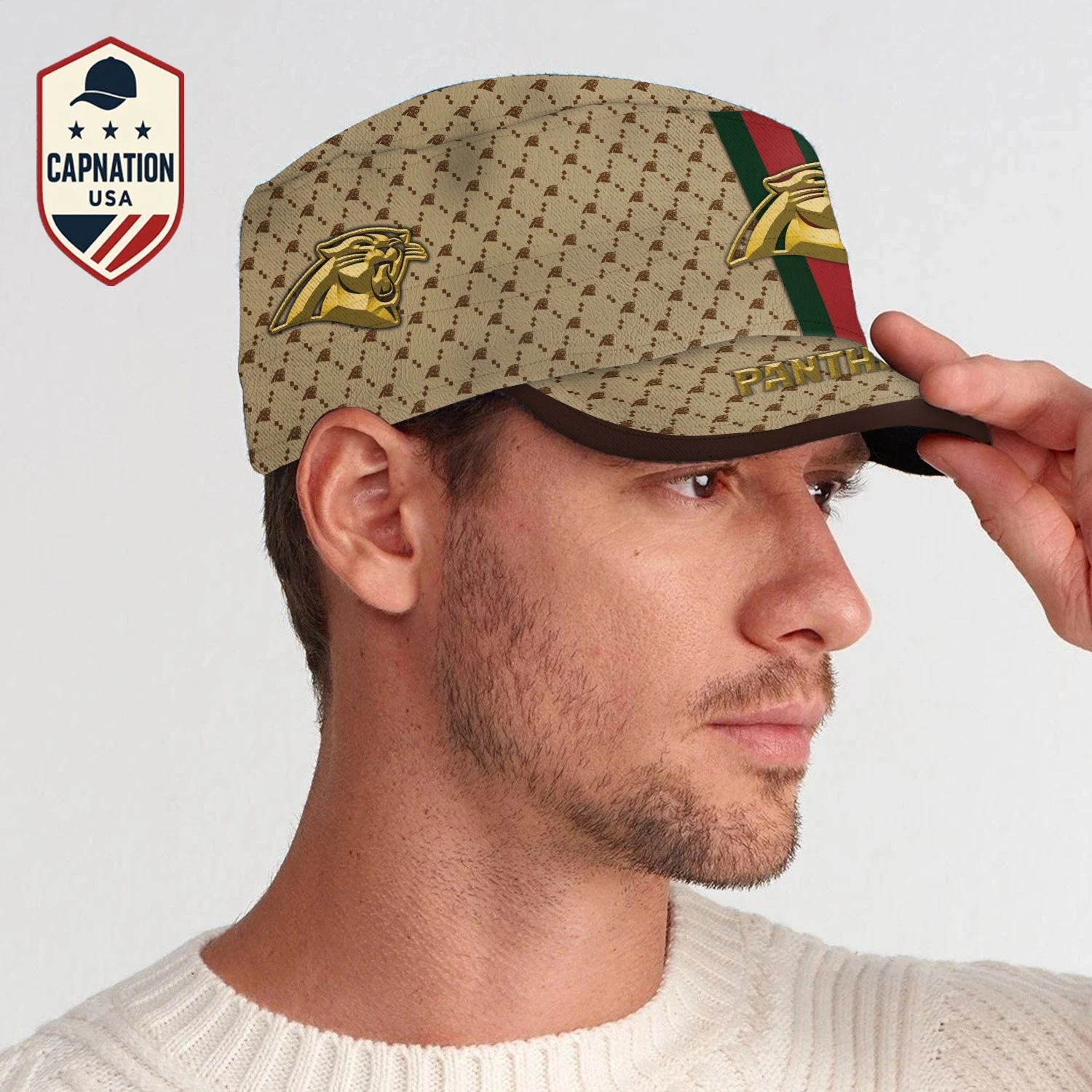 Carolina-Panthers Military Cap Custom Name Football football Sports Hat For Men