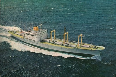 Orient Overseas Line MV Ru Yung Ship 1971 Yokohama Postmark Postcard