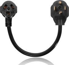 3 Prong to 4 Prong Dryer Adapter Cord, 1.5FT NEMA 10-30P to 14-30R Dryer Power A