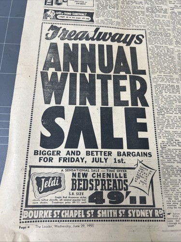 ORIGINAL NEWSPAPER CLIPPING 1955 HIGH ST NORTHCOTE SHOP ART CAFE ADVERTISE - Picture 2 of 6