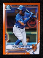 2021 Bowman Draft Chrome Orange Refractor 6/25 Ronny Mauricio #BDC-52 0us5