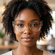 Oversize Trendy Clear  Tortoise Shell Cat-Eye Glasses   Stylish Women's Frames
