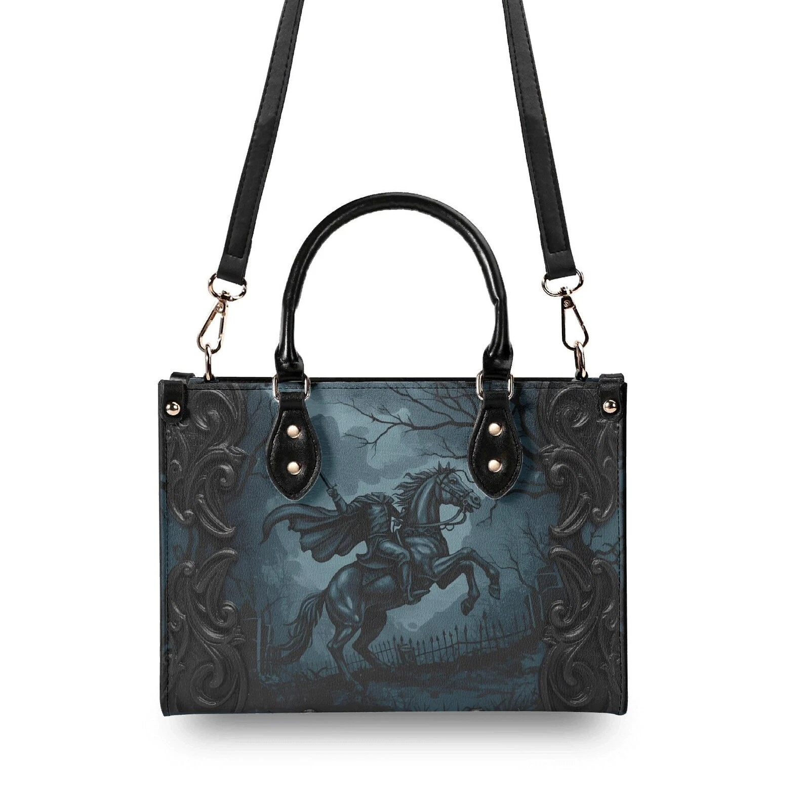 Headless Horseman Handbag Gothic Purse Spooky Gothic Bag