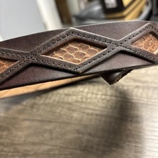 vintage leather western belt size 44