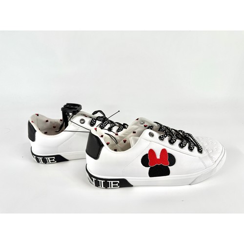 Disney Minnie Mouse Women’s Sneakers White Black Polka Dot Lace Size 9 NWT - Picture 3 of 7