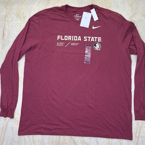 NEW XXL Florida State Seminoles Nike Team Practice Performance Long Sleeve Shirt