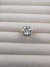 3.75ctw Montezuma Prasiolite & Moissanite Ring Vermeil Plated Silver Size 8 — photo 3