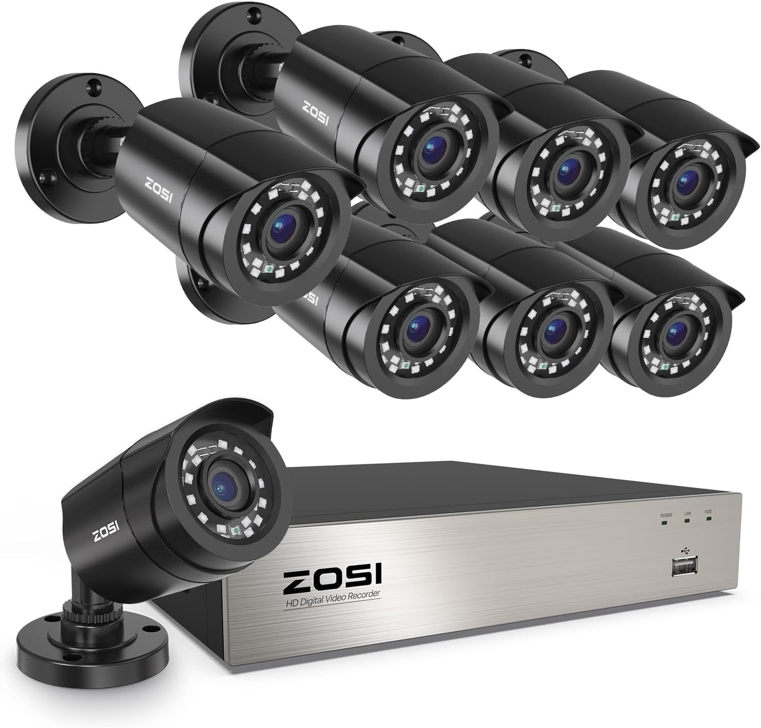 Zosi 3k lite 8ch home security camera system outdoor indoor,ai human/vehicle det