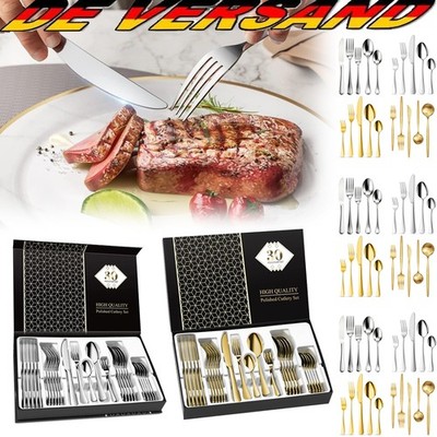 Besteckset bis 30teilig für 6Personen Besteck Tafelbesteck Essbesteck Edelstahl
