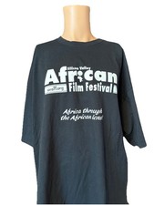 NEW Silicon Valley African Film Festival Black & White Shirt Size 3XLT Mens