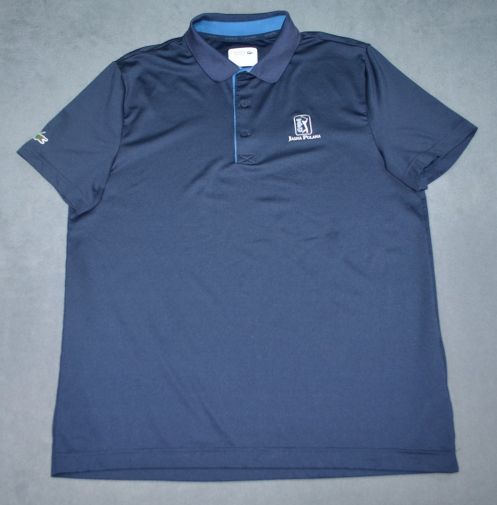 LACOSTE Sport Men's Polo Shirt Size XL/ 6 Navy Blue TPC Jasna Polana