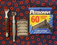 Gillette Sensor Excel & Generic Metal Handle +20 Total Carts fits Sensor/Excel